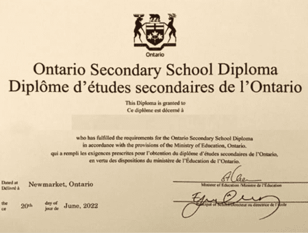 OSSD Diploma